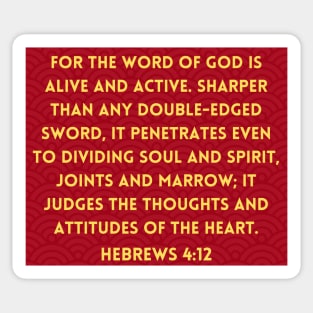 Bible Verse Hebrews 4:12 Sticker